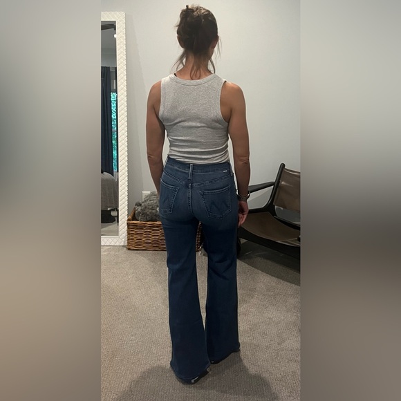MOTHER Twister Sneak High Waist Flared Wide Leg - Size 25 - Picture 7 of 8